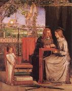 Dante Gabriel Rossetti Girlhood of Mary Virgin oil painting